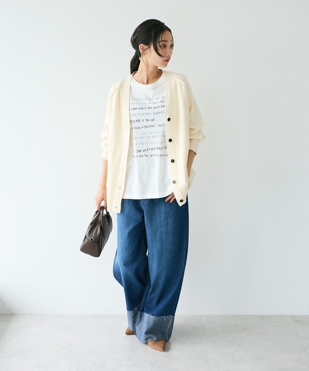 CRAFT STANDARD BOUTIQUE アソートロゴプリント半袖プルオーバー White