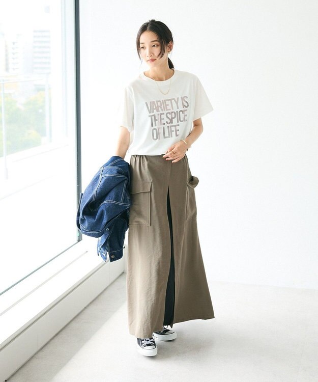 CRAFT STANDARD BOUTIQUE アソートロゴプリント半袖プルオーバー Silver