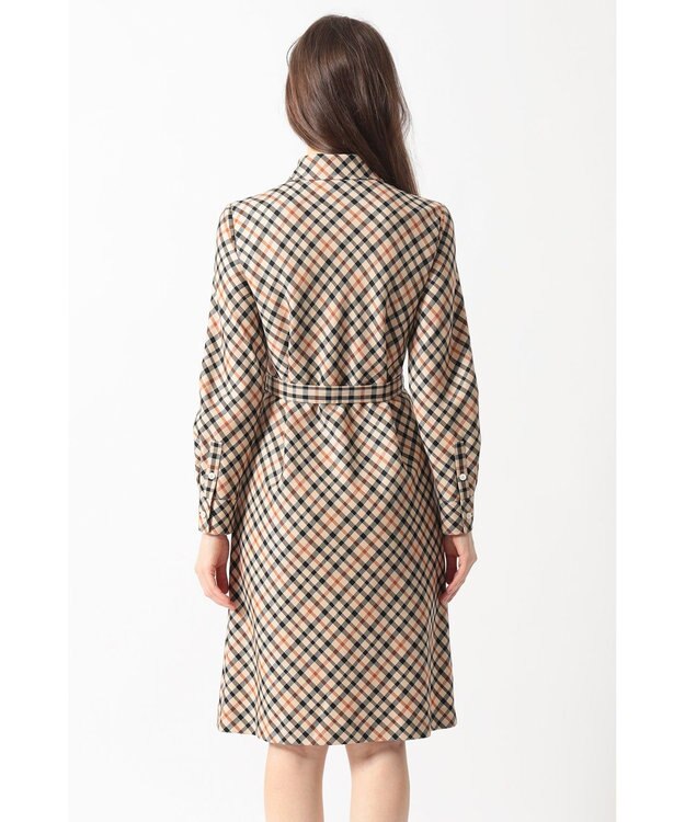 DAKS ハウスチェック バイアスシャツワンピース ハウスチェック