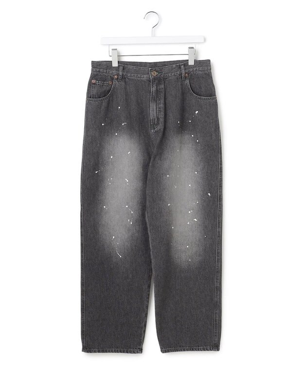 J.PRESS YORK STREET 【UNISEX】ライトオンス ワイドデニムパンツ ブラック系