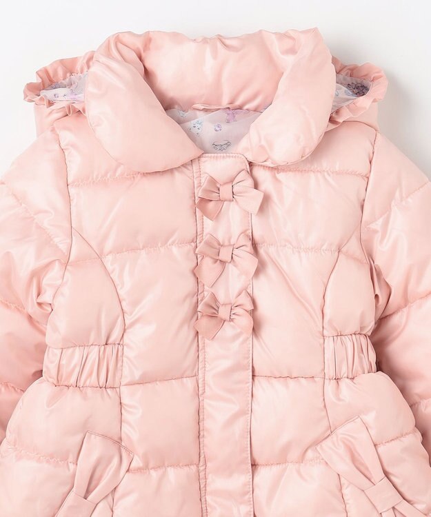 ANY KIDS 【フード取り外し/洗濯機可能】Aラインコート ピンク