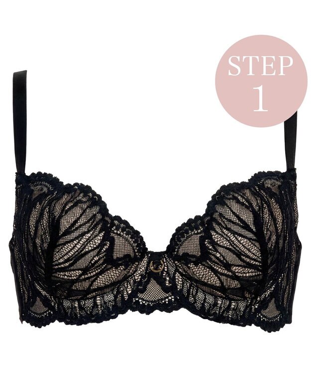 BRADELIS New York 【BRADELIS New York / 育乳補整ブラ・STEP1 集める】ジャスミンステップ1ブラ26S2 ブラック