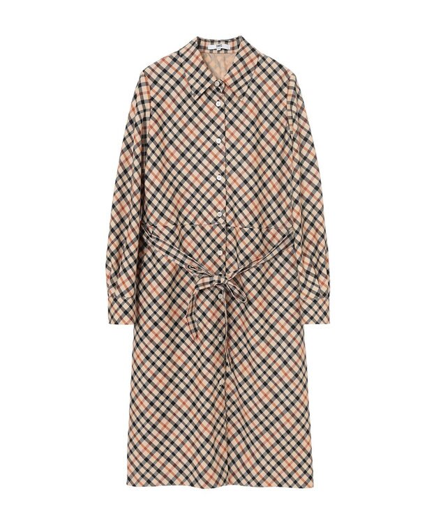 DAKS ハウスチェック バイアスシャツワンピース ハウスチェック