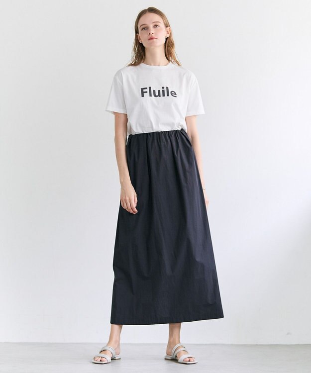 BEIGE， STELLERITE / コットンロゴTシャツ Off