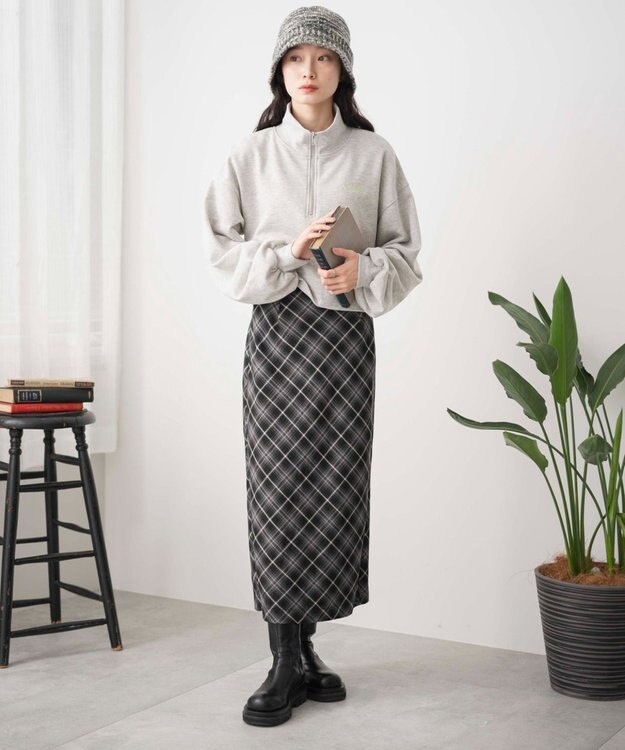 WEGO ハーフジップショートスウェット 柄4