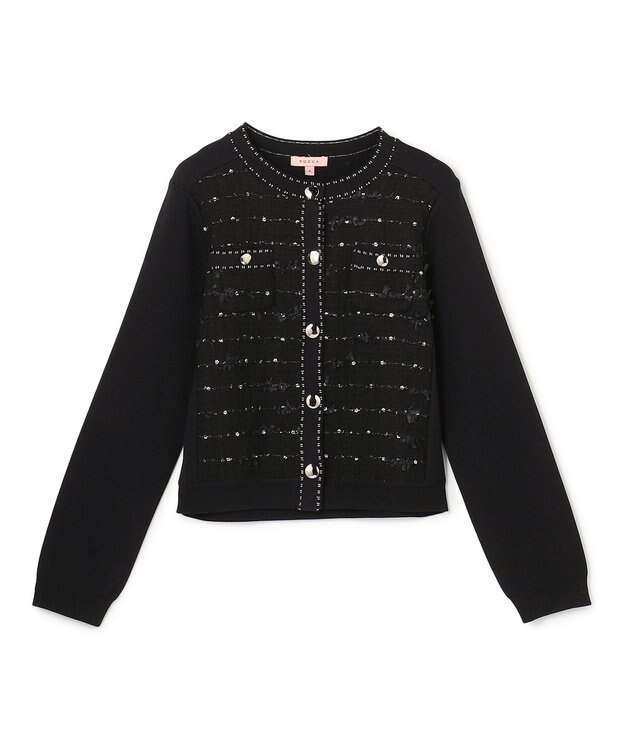 TOCCA 【八木アリサさん着用】FLOWER HIDE AND SEEK ニットジャケット ブラック系