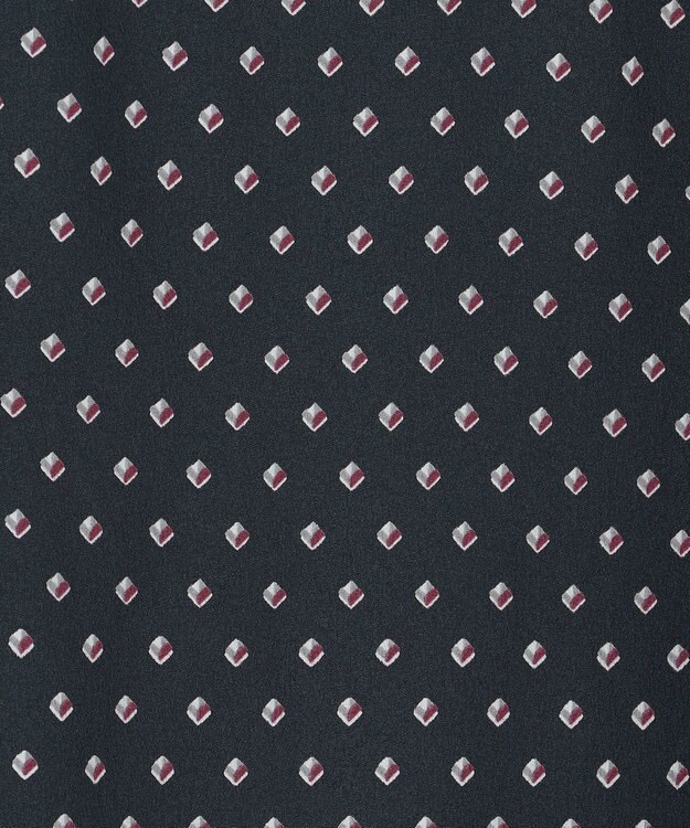 J.PRESS LADIES L 【洗える】ジオメトリックプリント ブラウス ブルーグレープリント系