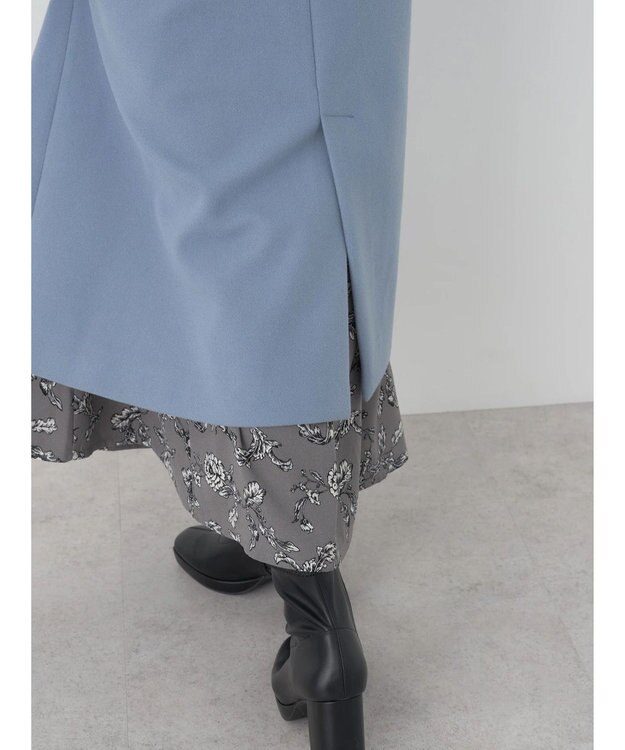 earth music&ecology ２ｗａｙカラーロングコート Blue