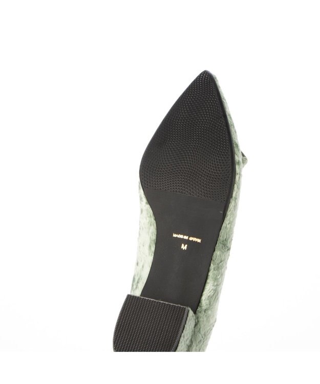 MODE ET JACOMO <carino>ベルベットリボンパンプス グリーン