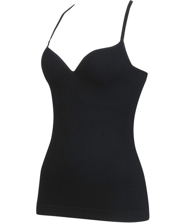 WACOAL 【GOCOCi ゴコチ】 カップ付きインナー ぴったりフィット ズレにくい 洗濯機洗い可能(ネット使用) ブラキャミソール ブラトップ レディース ノンワイヤー UGG122 /ワコール ブラック