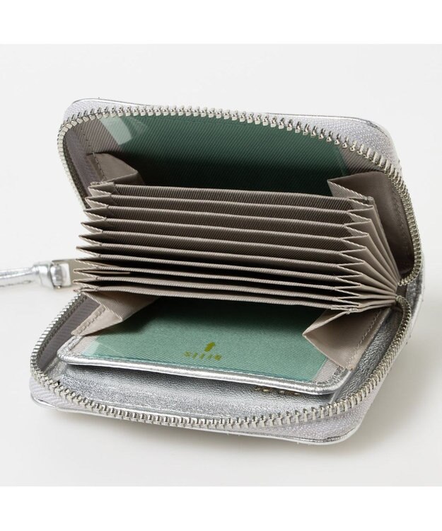 UNBILLION ペルケ perche / シープボックスキルト・ジャバラカードウォレット シルバー