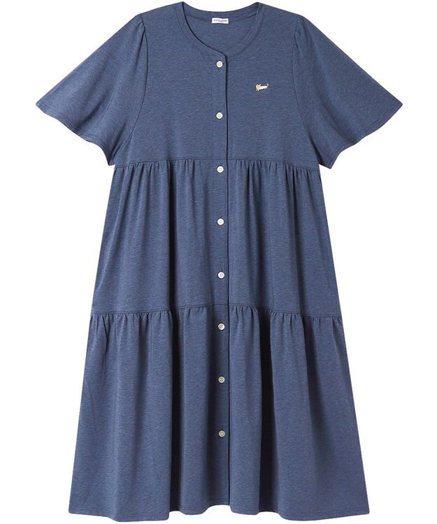 tsumori chisato SLEEP ツモリチサト ワンピース 5分袖 半袖 ルームウエア 綿混ベア天竺 ロング丈(ふくらはぎ付近) レディース UNT156 /ワコール コン