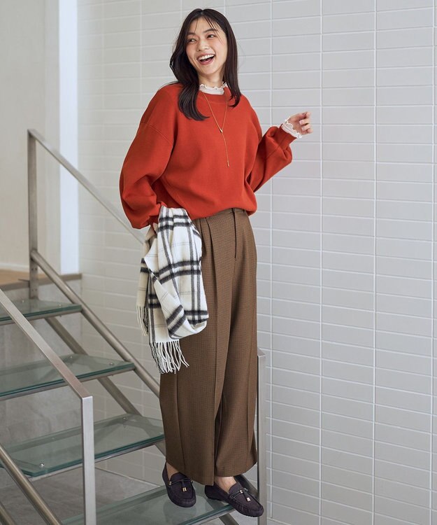 ANY ウールマフラー アイボリーチェック