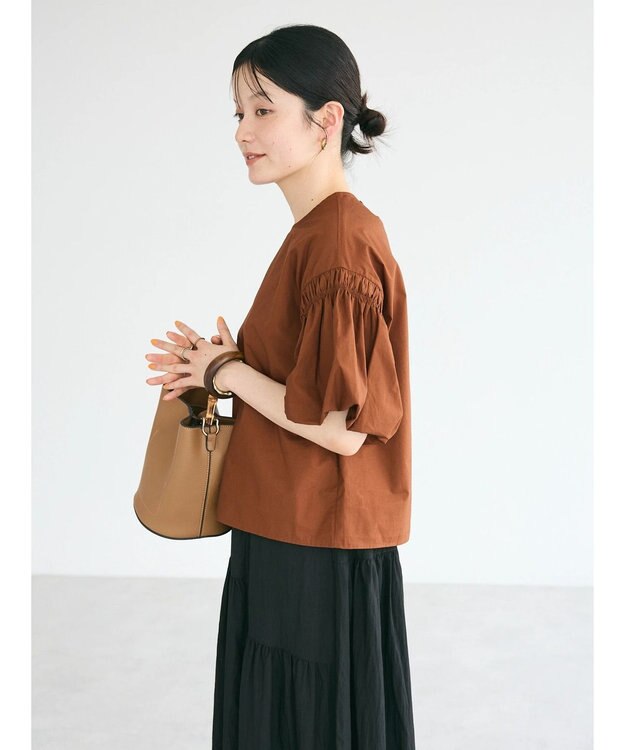 CRAFT STANDARD BOUTIQUE 袖バルーンブラウス Brown