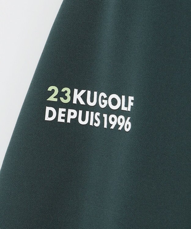 23区GOLF 【MEN】ストレッチ裏フリース モックネック ダークグリーン系