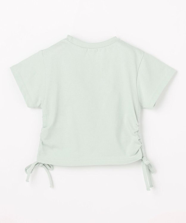 ANY KIDS 【洗濯機可能】ドロスト 裾リボンTシャツ ミント