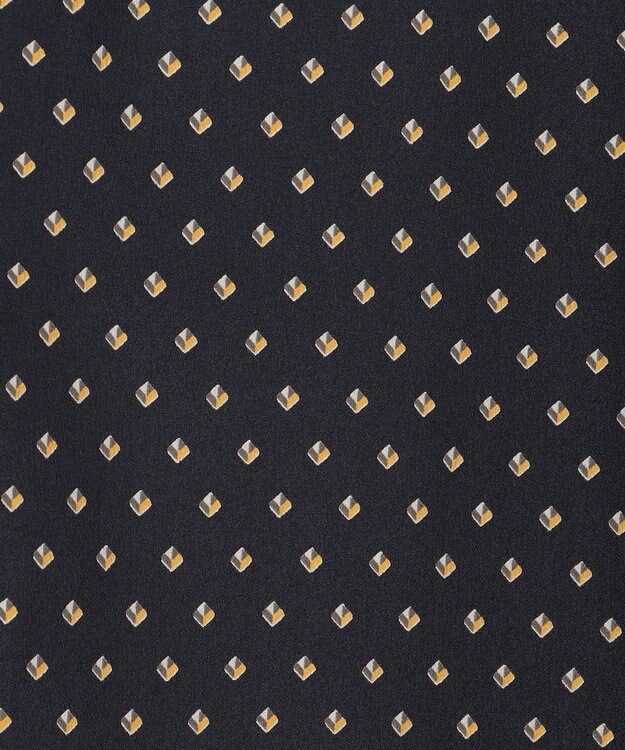 J.PRESS LADIES L 【洗える】ジオメトリックプリント ブラウス ネイビープリント系