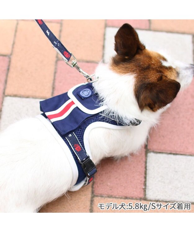 PET PARADISE J.PRESS ポケット付きハーネス ３Ｓ 小型犬 紺(ネイビー・インディゴ)