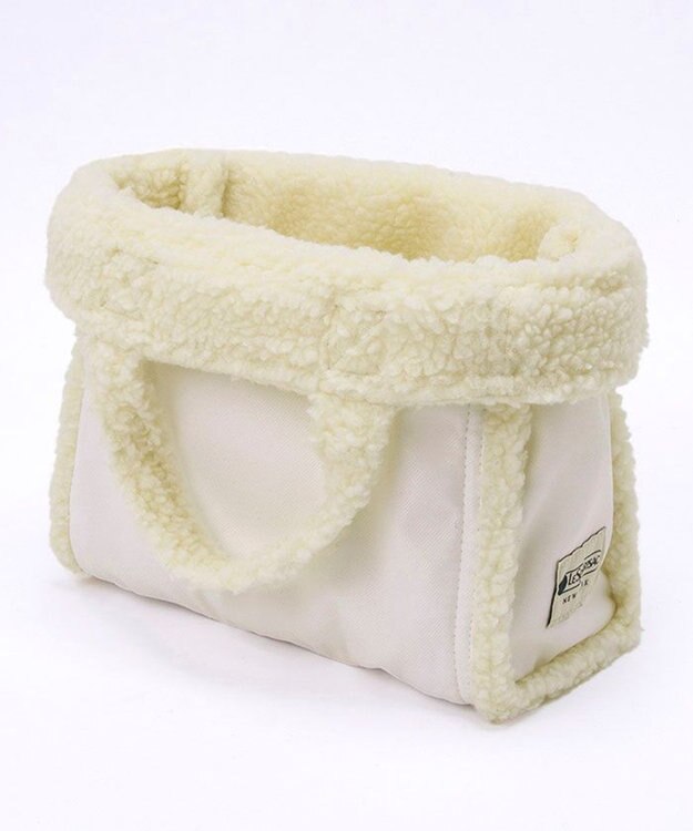 LeSportsac SMALL TWO WAY DENIM TOTE/ホワイトデニム/クリームシェルパ ホワイトデニム/クリームシェルパ