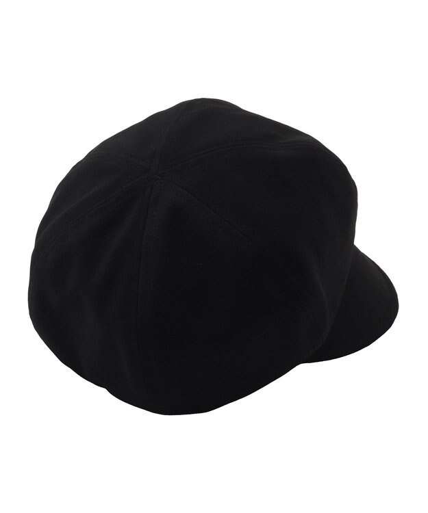 MOONBAT 【日本製/洗える/サイズ調整】フルラ (FURLA) ロゴチャーム付 キャスケット ブラック