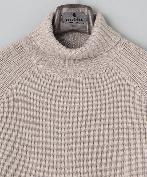 GOTAIRIKU ミドルゲージ＿畦編みタートル ベージュ系