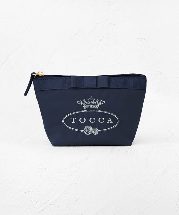 TOCCA 【WEB限定＆一部店舗限定】POINT OF RIBBON POUCH ポーチ ネイビー系