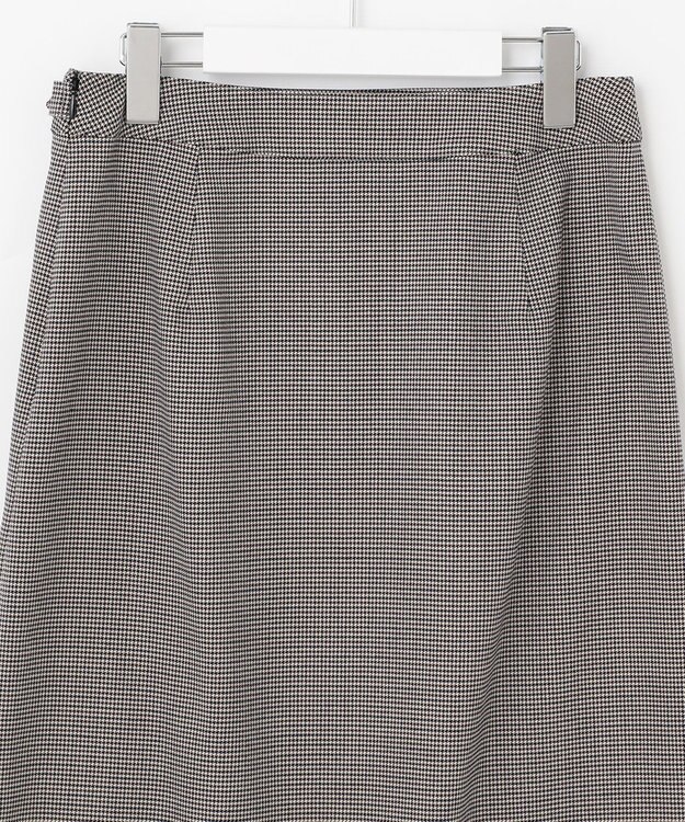 J.PRESS LADIES 【洗える】杢チェック スカート ブラック系3