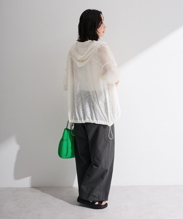 Green Parks リングドットニットパーカー White