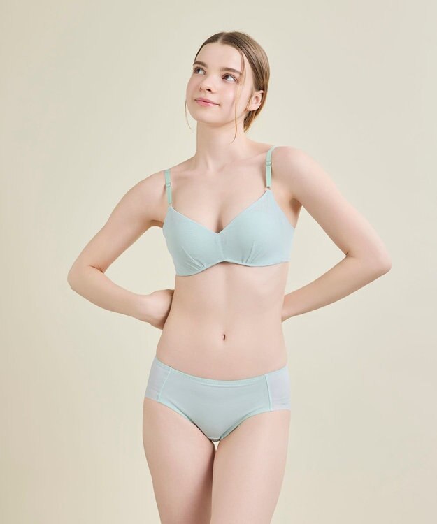 une nana cool 【リニューアル】364ブラ シンプル ノンワイヤーブラ ミント