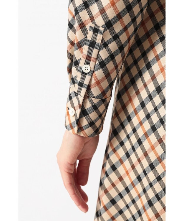 DAKS ハウスチェック バイアスシャツワンピース ハウスチェック