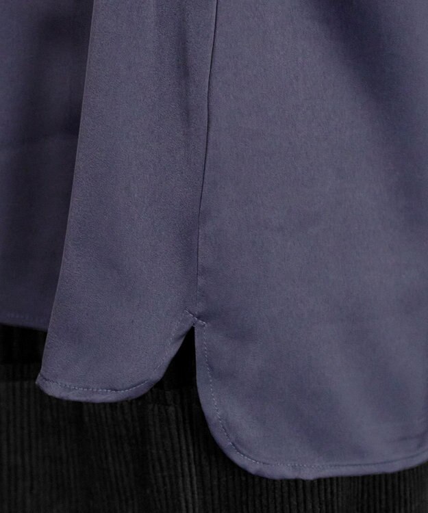 Tiaclasse L 【洗える】ボリュームスリーブブラウス パープルグレー