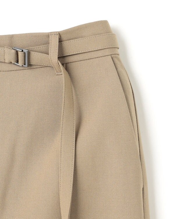 UNFILO L ウールライク Iラインスカート ベージュ