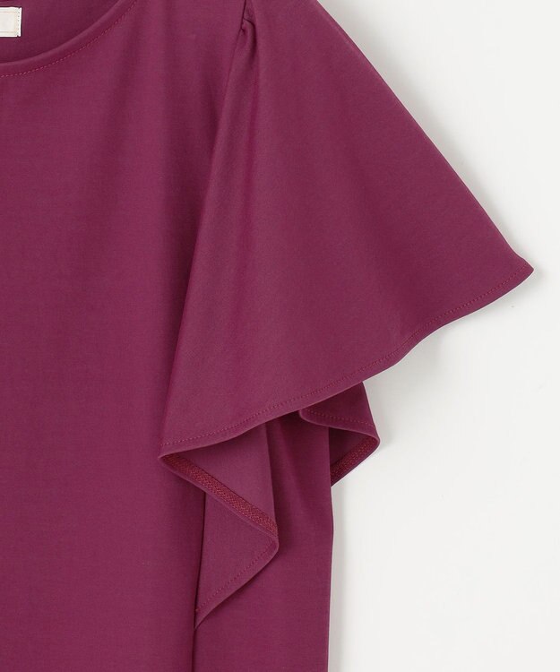 ANY SIS 【洗える】フリルスリーブ カットソー プラム