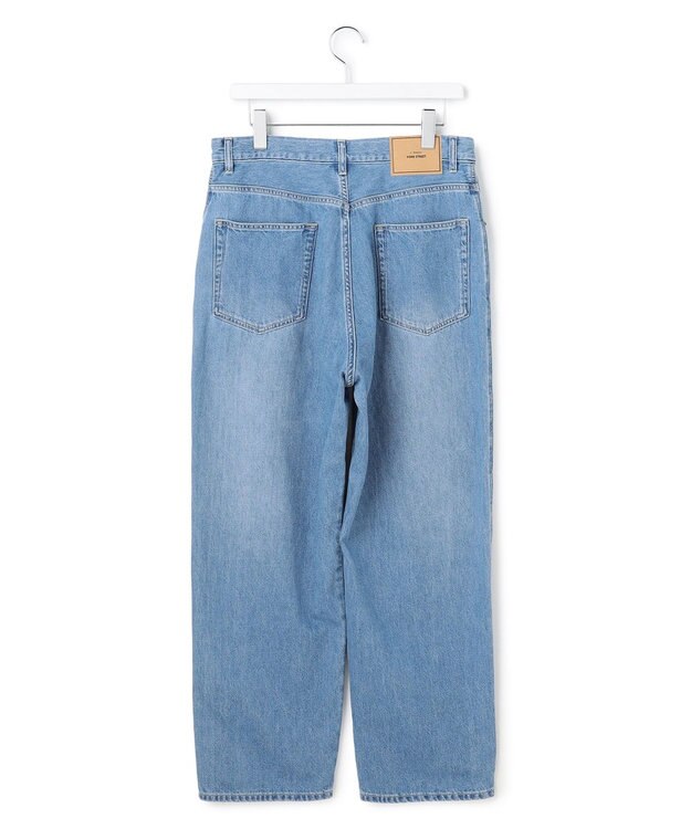 J.PRESS YORK STREET 【UNISEX】ライトオンス ワイドデニムパンツ ダルブルー系