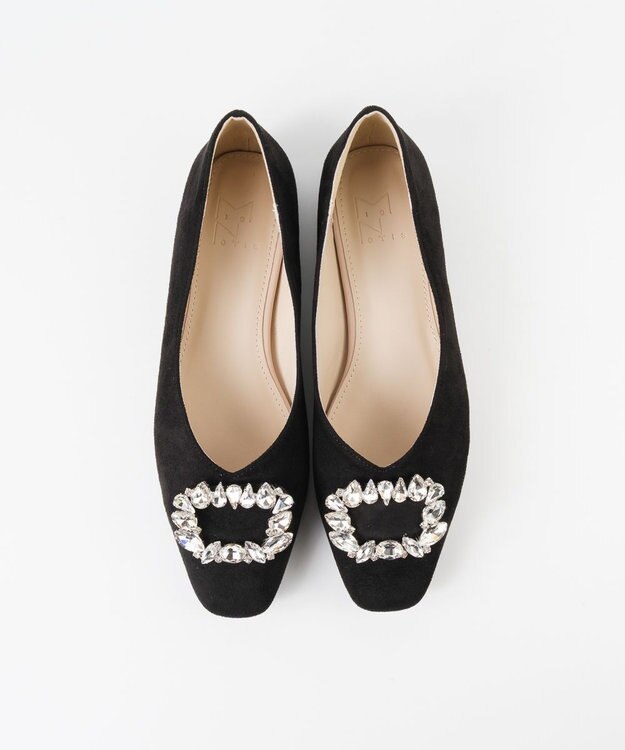 BONTRE 【MIONOTIS/ミオノティス】ビジューバックルパンプス/717B ブラック