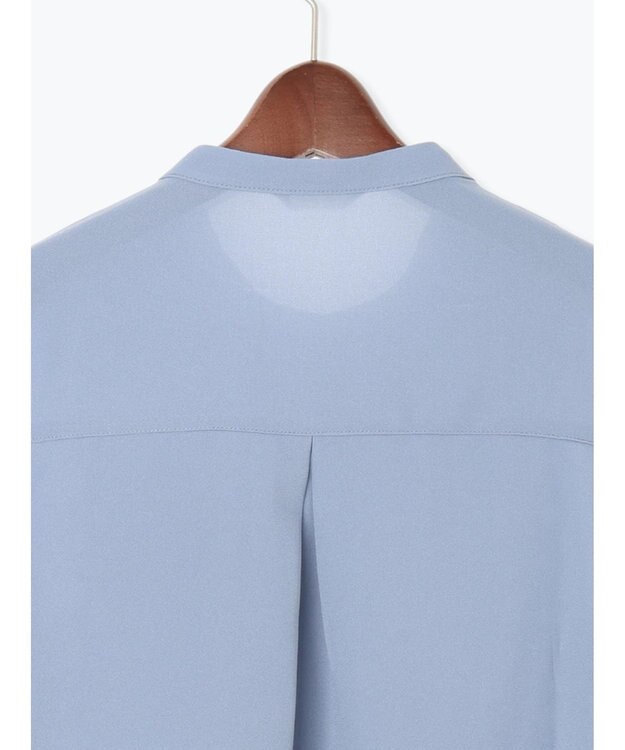 Te chichi 【WEB限定カラーあり】フロントレース5分袖ブラウス ブルー