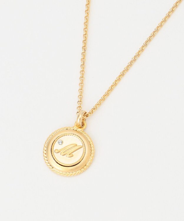 J.PRESS LADIES 【リバーシブル】イニシャルコイン ネックレス M