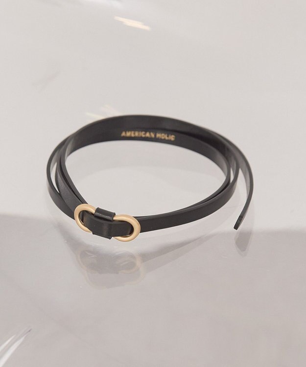AMERICAN HOLIC スリムピンレスベルト Black