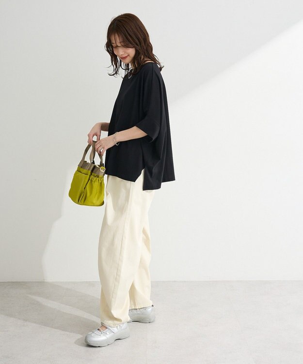 Green Parks 冷やっとすずやかドルマンプルオーバー Black