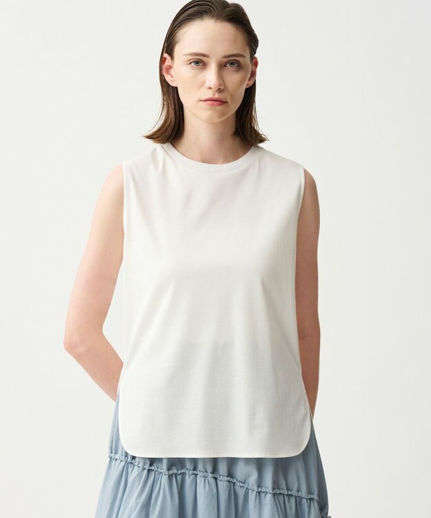 uncrave ライトスムース ノースリーブカットソー オフ