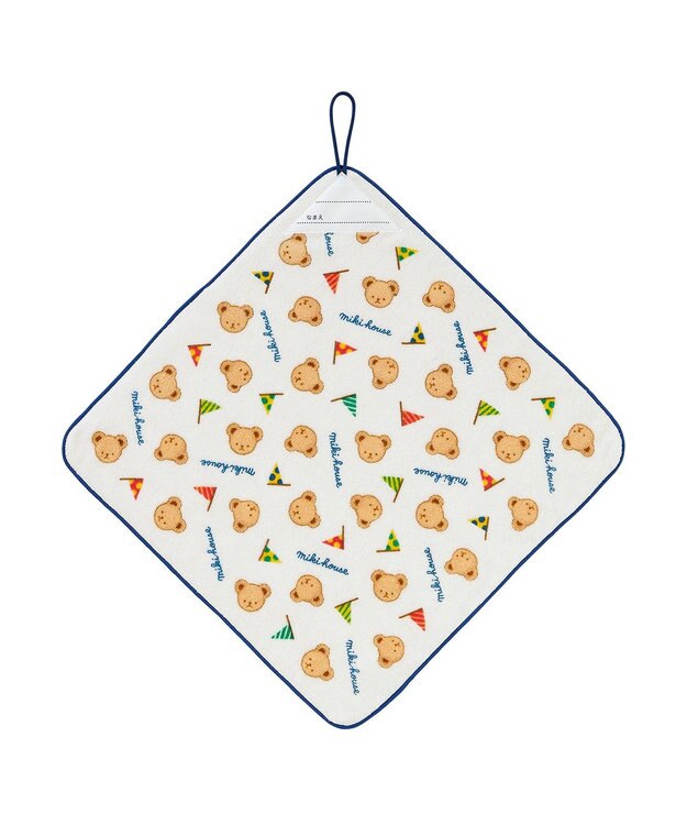 MIKI HOUSE HOT BISCUITS 【ミキハウス】 ミキハウスベア ループつきタオル 紺