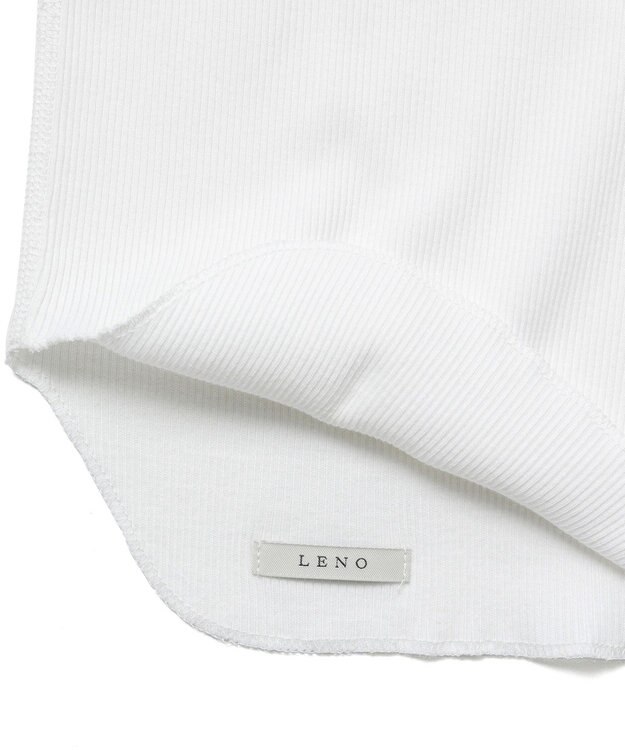 LENO BACK TO FRONT TANK TOP　前後着用可能テレコタンクトップカットソー WHITE