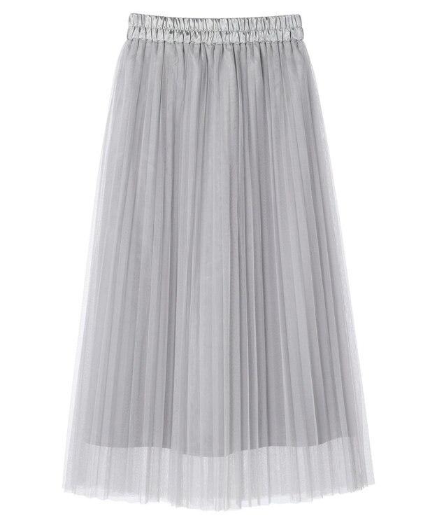 earth music&ecology チュールプリーツスカート Light Gray