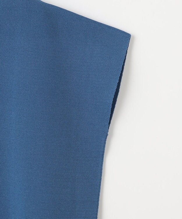 ANY ミラノリブニットポロ ブルー