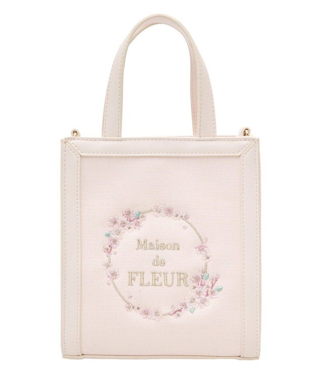 Maison de FLEUR sakuraスクエア2Wayトートバッグ Pink