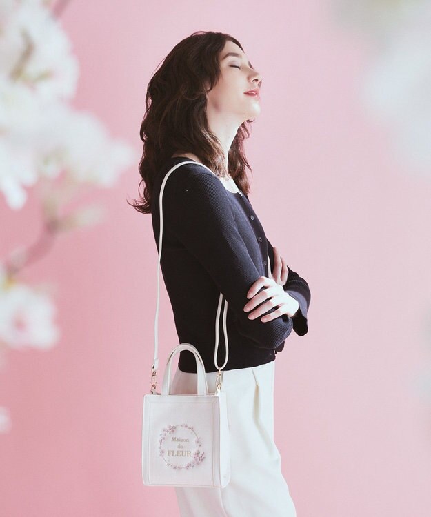 Maison de FLEUR sakuraスクエア2Wayトートバッグ Pink