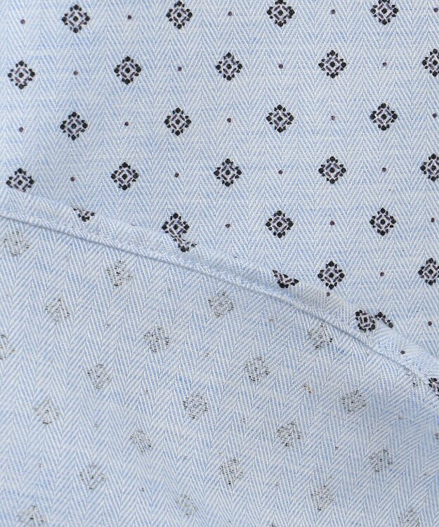 JOSEPH ABBOUD 【キングサイズ】JCヘリンボーンプリント　シャツ サックスブルー系5