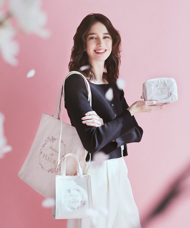 Maison de FLEUR sakuraスクエア2Wayトートバッグ Pink