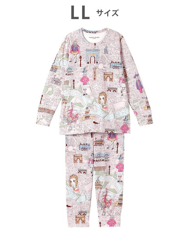 tsumori chisato SLEEP ツモリチサト パジャマ 長袖 長ズボン 綿混(本体) あったか レディース  UDW450 /ワコール ピンク