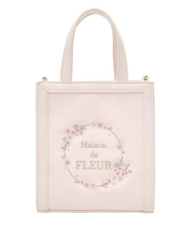 Maison de FLEUR sakuraスクエア2Wayトートバッグ Pink
